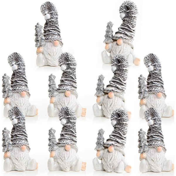 Logbuch-Verlag 16787, 16788, 16789 Фигурки рождественских гномов золотые и серебряные блестящие