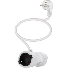 YANBORONSN Удлинительный кабель с защитными контактами и двойным гнездом Schuko, 1 к 2 защитным контактам 16 A / 250 В для ПК, ноутбуков, принтеров, офисн