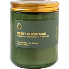 Свеча OCTŌ Merry Christmas | Эфирные масла | Длительное время горения, 100% натуральная свеча, до 60 часов