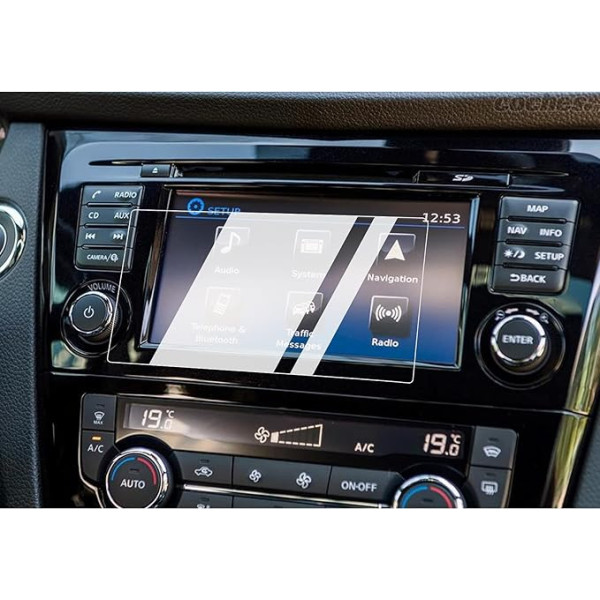 BIXUAN 7-дюймовый защитный экран для Nissan X-Trail T32 / Qashqai J11 2014-2020, навигационная пленка, прозрачное закаленное стекло 9H, защита от царапин