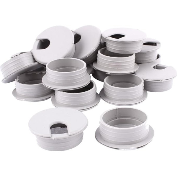 карта поиска Пакет из 24 настольных крышек-органайзеров пластиковых кабельных направляющих отверстий крышка серый 35 мм