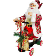 Wintem Санта Клаус с самокатом в движении - идеально подходит для создания уюта в вашем доме во время рождественских вечеринок с яркими светод
