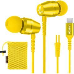 LUDOS OMNITONE USB C наушники, 5 лет гарантии для iPhone 16 15 Pro Max Plus Samsung Galaxy S24 S23 Ultra S22 S21 FE S20 A53 A54, USB Type C наушники с микрофоном In-Ear с кабелем для iPad