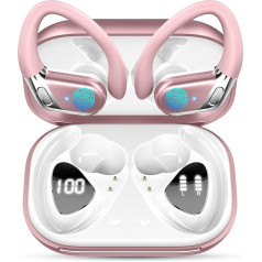 chalvh Bluetooth спортивные наушники, 50 часов Bluetooth 5.4 HiFi стерео беспроводные наушники с шумоподавлением, IP7 водонепроницаемый, наушники для бега / 