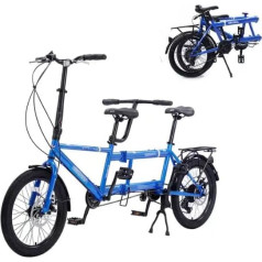 Складной велосипед-тандем, 20-дюймовый складной городской велосипед-тандем, пляжный велосипед-круизер для взрослых с регулируемыми 7 скоро