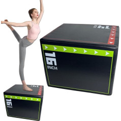 Тренажер для прыжков, нескользящий плиометрический бокс, 15,75 x 11,81 дюймов, ударопрочный фитнес-инструмент, износостойкий дизайн, стабильная