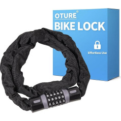 Велосипед замки цепи замки 5 цифр 120 см сбрасываемый безопасности комбинации замка Oture тяжелый долг без ключа велосипед замок анти кражи ак