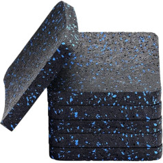 Коврики для беговой дорожки, коврик для тренажеров с высокоплотной резиной для защиты пола, 10 x 10 x 1,3 см, упаковка из 6 штук