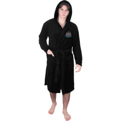 Ньюкасл Юнайтед ФК - Мужской флисовый халат - официальная атрибутика футбольных болельщиков - черный, размер: m