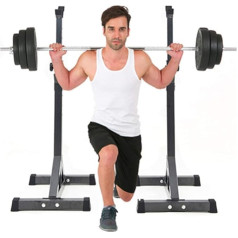 OWOHYG Многофункциональная стойка для приседаний для домашнего тренажерного зала, портативная, регулируемая стойка для штанги, прочное обор