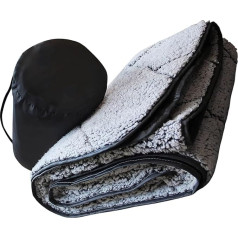 KAHDGSS Водонепроницаемое одеяло на открытом воздухе с флисовой подкладкой, мягкий влагостойкий складной коврик, портативное флисовое одеял