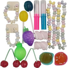 Ретро-конфеты CAPTAIN PLAY, 16 штук, индивидуальная упаковка, экономичная упаковка с 8 сортами без шоколада, 136 г Специальная конфетная смесь