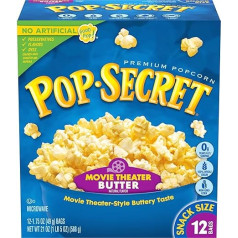 Pop Secret Popcorn | Snack Size Movie Theatre Butter | ?12 Count | 12 Ct