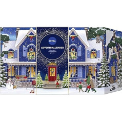 Адвент-календарь NIVEA 2025 - 24 дверцы с приятными сюрпризами, рождественский календарь с уходовыми средствами, набор для ухода в сезон адвента,