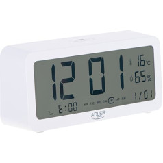 AD 1195 белый Будильник на батарейках - белый