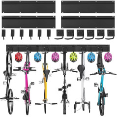 Велосипед Велосипед Настенное крепление для 6 велосипедов 6 шлемов Крючки для хранения инструментов для гаража или дома Вертикальный вело