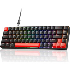 Игровая механическая клавиатура TMKB T68 HE Rapid Trigger с магнитными переключателями, RGB-подсветкой, проводной Type-C, компактная 68-клавишная клавиату