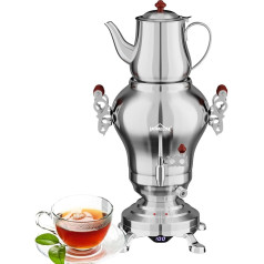 HOMELUX Samoware из нержавеющей стали электрический 1850 Вт турецкий чайник, 2,5 л + 1,2 л, заварник для чая, чайник с функцией поддержания тепла, интелле