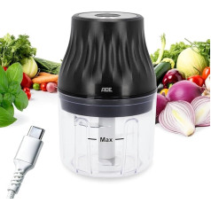 ADE Измельчитель лука кухонный электрический с аккумулятором мини миксер маленький для песто, трав, соусов, дипов, мульти чоппер, лукорезка, 