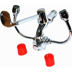 Augenspülstation, мобильный Augenspülung с двойным козырьком для шрайбтиша, Augenibtisch, Augenspüleinheit с Wasserhahnmontage, для использования в труде и промышленности (Farb