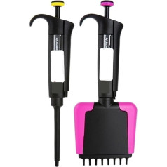 BINGNU Laborpipette, Thermopipetten Mehrkanal:Einzelkanal:Achtkanal:Pipettenspitze mit Einstellbarer Mikromanual:Pipettenspitze für Biologie und Chemie (Single 5-50uL)