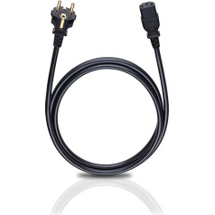 Шнур питания Oehlbach Powercord C13 с двухконтактной вилкой и разъемом питания IEC 3 м белый [немецкий импорт]