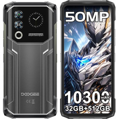 DOOGEE Blade 20 Ultra Открытый смартфон 10300 мАч, 32 ГБ + 512 ГБ Открытый мобильный телефон Android 14, 1,54 дюйма многофункциональный дисплей сзади, 50 МП + 8 МП ст