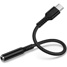 Адаптер USB C к 3,5 мм разъему, Type C к разъему AUX для наушников iPhone 16/15, цифровой аудиоадаптер для наушников Aux, Samsung Galaxy S25 Ultra/S24/23, Huawei, Xiaom, Pixel