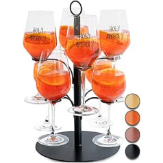 Башня для напитков без сборки - подставка для 8 бокалов Aperol - забавное украшение JGA и подарок Aperol - коктейльная башня для аперитива Sarti Rosa (чер