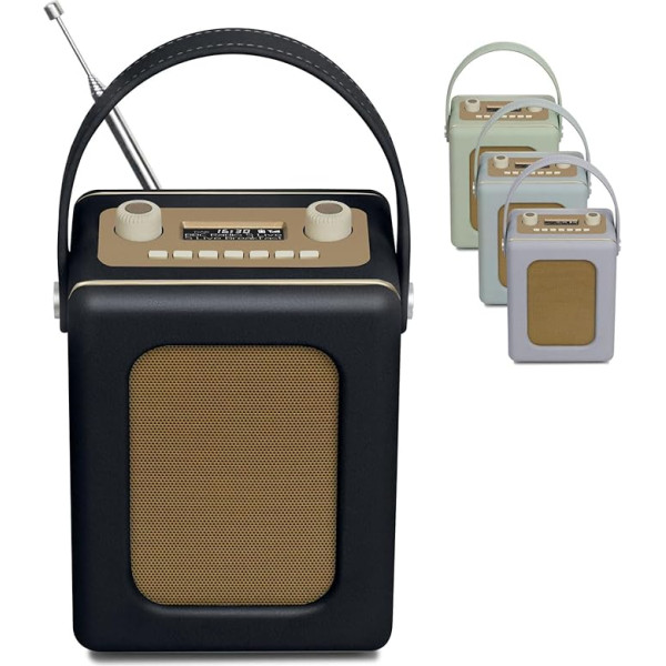 LEMEGA CR9 Портативное ретро DAB-радио (DAB+, FM, Bluetooth 5.3, 60 предустановок, будильник, 2 времени будильника, таймер сна, разъем для наушников, деревянны