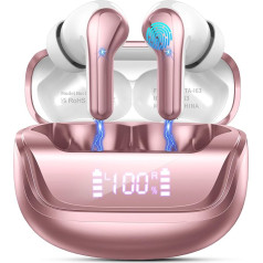 Nerunsa Bluetooth наушники, беспроводной Bluetooth 5.4 3D HiFi стерео, наушники с ENC шумоподавления микрофоны, IP7 водонепроницаемые наушники, 50 часов воспрои