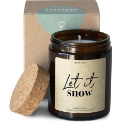 Подарок на Рождество Ароматическая свеча в стекле из сои - Ручная работа, без пластика - Экологичная идея подарка для женщин, для мужчин - Ид