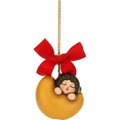 THUN - Рождественское украшение, ангел на луне из керамики, ручная роспись, маленькая версия - идея рождественского подарка 2022-5,2 x 4 x 4,8 см h