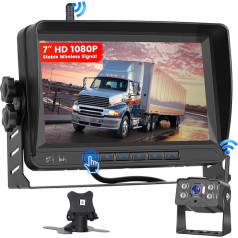 Hikity реверсивная камера беспроводная HD 1080P автомобильная камера с 7-дюймовым HD монитором беспроводная помощь при парковке с IP68 водонепрониц