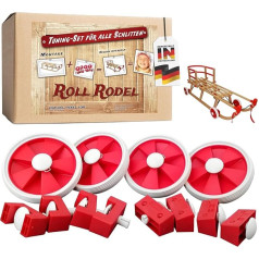 Набор - тюнинг для всех деревянных санок / колеса для установки на деревянную карету / детское транспортное средство зимой для небольшого с