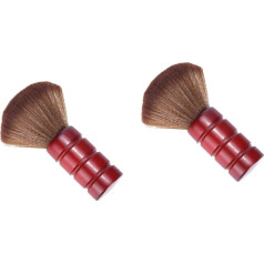 minkissy 2St Nackenbürste Haarbürste щетка для волос haatbürste Haarstyling-Tool Bürste mit Holzgriff gebrochenes Haar Werkzeug Staubbürste Reinigungsbürste Staubtuch Bambus rot