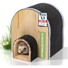 PATKAR® Домик для ежика зимостойкий с полом [защищает от пожирателей] - Премиум кормушка для ежика (сделано в Европе) - Высококачественные доми