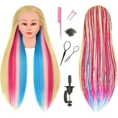 35 дюймов волосы манекен головы манекен косметологии макияж Manican кукла плетение стайлинг практика дисплей обучение манекены красочные гол