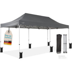 Skandika Solvorn Gazebo 6 x 3 м, складная беседка со стальным каркасом, 18 м², высота 2 м, простая и быстрая сборка, защита от ультрафиолета 50+, водонепрониц