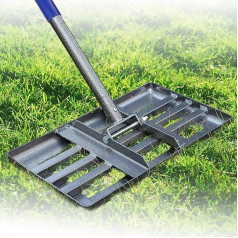 Сквидж для газона, 43 x 25 см Профессиональный сквидж для газона с лазерной резкой и регулируемой ручкой - усиленные сварные швы и гладкий кра