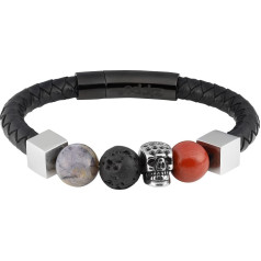 Zippo Браслет из плетеной кожи c подвесками 22 cm