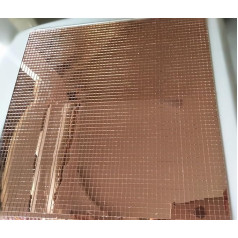 Самоклеящаяся зеркальная плитка из настоящего стекла, разноцветные мини-зеркала, мозаичная плитка, светлое розовое золото