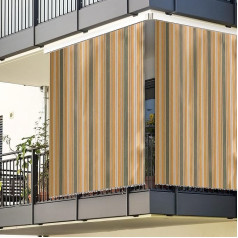 Premium Sun Shade Sail for Balcony, Patio or Porch - Outdoor Sun Shade with Rings and Hooks - High Quality Fabric, UV Resistant and Weatherproof (XL)
