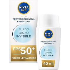 NIVEA SUN Invisible Daily Fluid Face Sunscreen SPF 50+ (1 x 40ml) Ультралегкий солнцезащитный крем для лица с матовым эффектом и антиоксидантной защитой от солнца