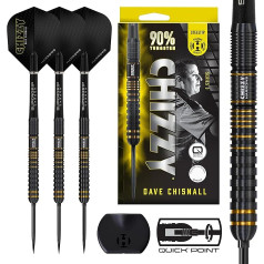 Набор для дартса Harrows Dave «Chizzy» Chisnall Series 3 (26 г) I Профессиональные дартсы с наконечниками из 90% вольфрама и системой быстрой смены наконечнико